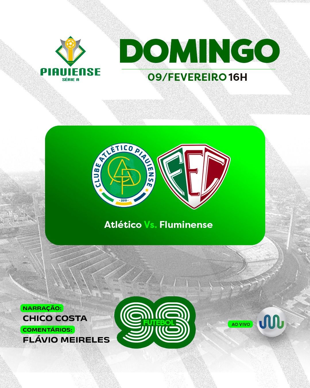 Atlético e Fluminense se enfrentam neste domingo (9) com transmissão da Rádio Assembleia