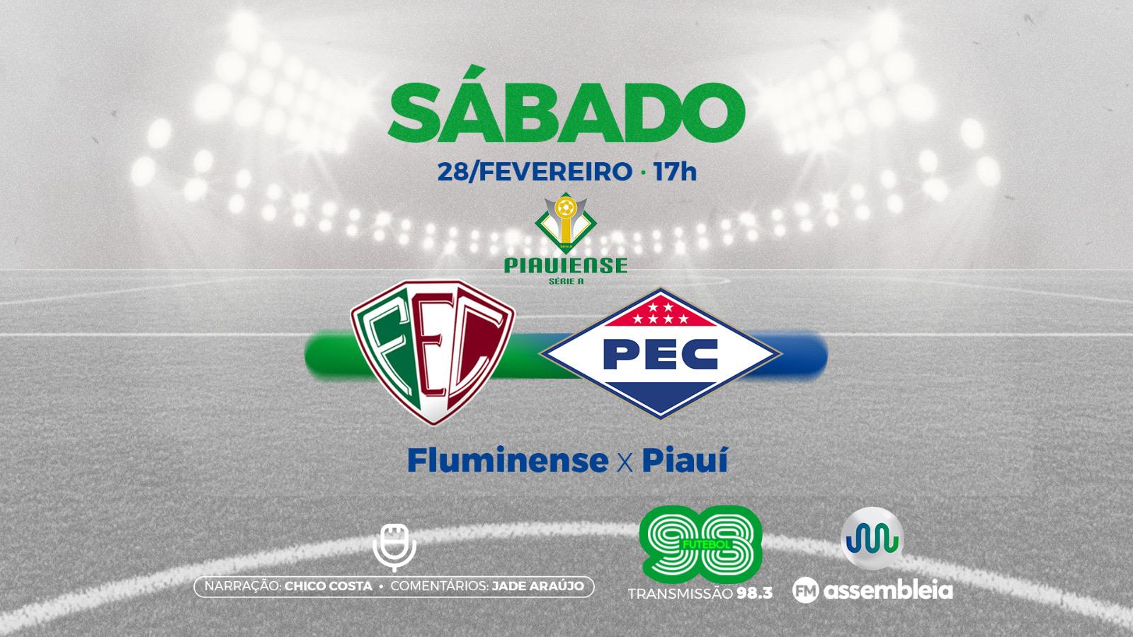 FM Assembleia transmite Fluminense e Piauí neste sábado pelo Piauiense