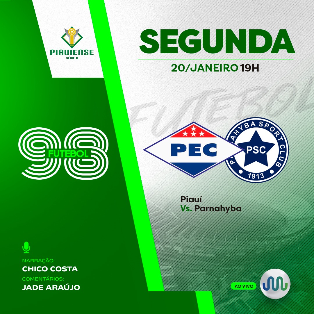 Piauí e Parnahyba entram em campo nesta segunda-feira (20), com transmissão da Rádio Assembleia