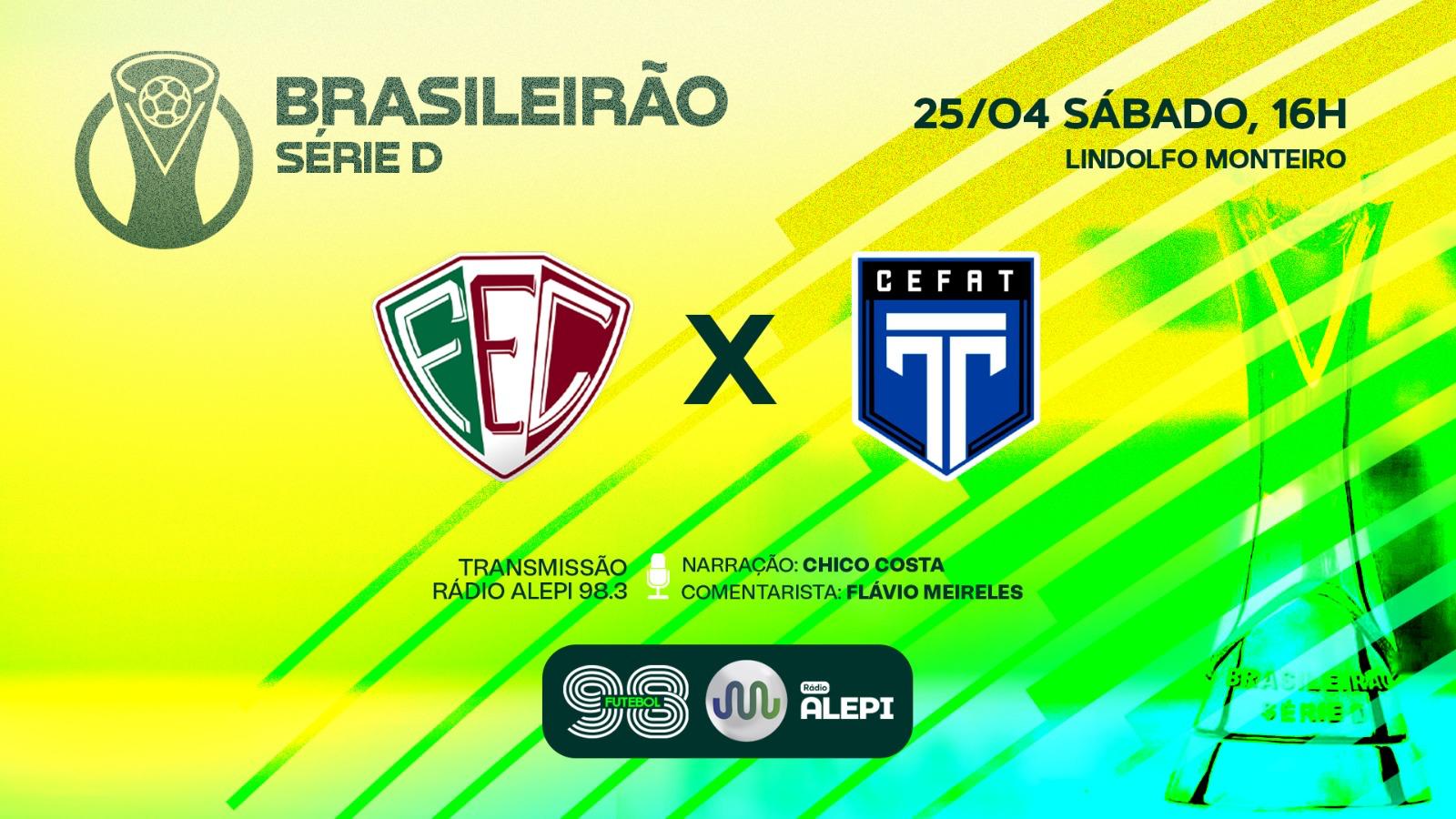 Rádio Alepi 98.3 FM transmite jogo entre Fluminense-PI e Tirol neste sábado (25)