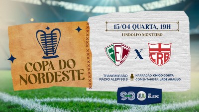 Rádio Alepi 98.3 transmite ao vivo duelo entre FEC e CRB pela Copa do Nordeste