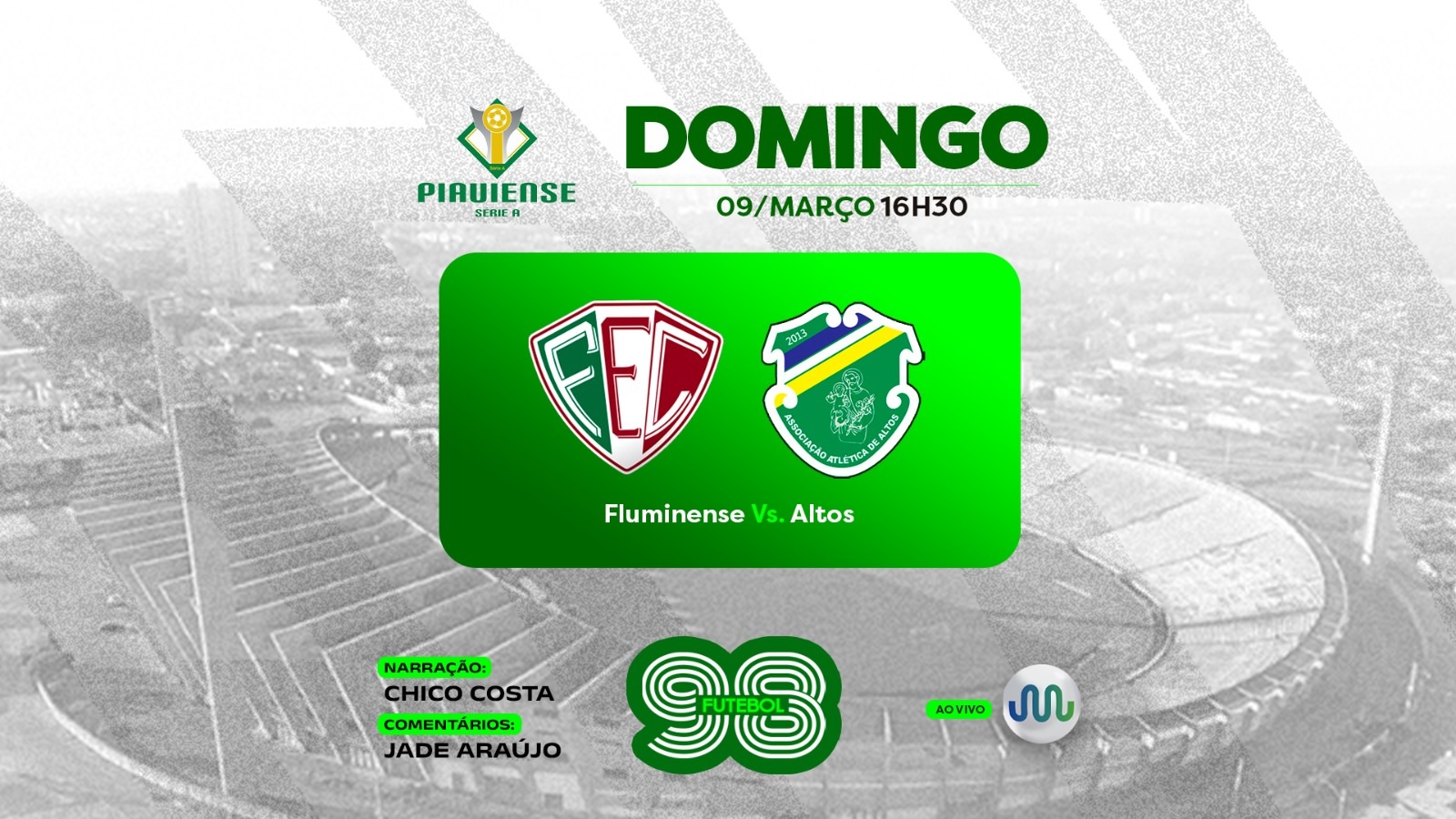 Rádio Assembleia transmite jogo da semifinal entre Fluminense e Altos
