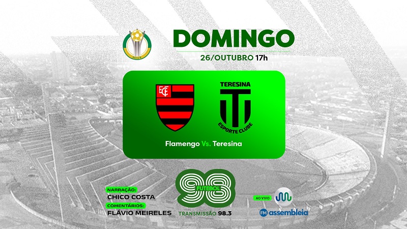 Rádio Assembleia transmite Teresina e Flamengo-PI neste domingo no jogo de volta das semifinais Série B