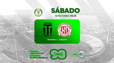 Rádio Assembleia vai a campo neste sábado (18) para transmissão ao vivo do jogo entre Teresina e Caiçara