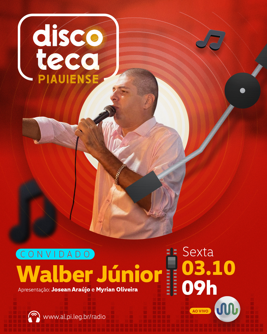 Walber Júnior é atração do Discoteca Piauiense na Rádio Assembleia 