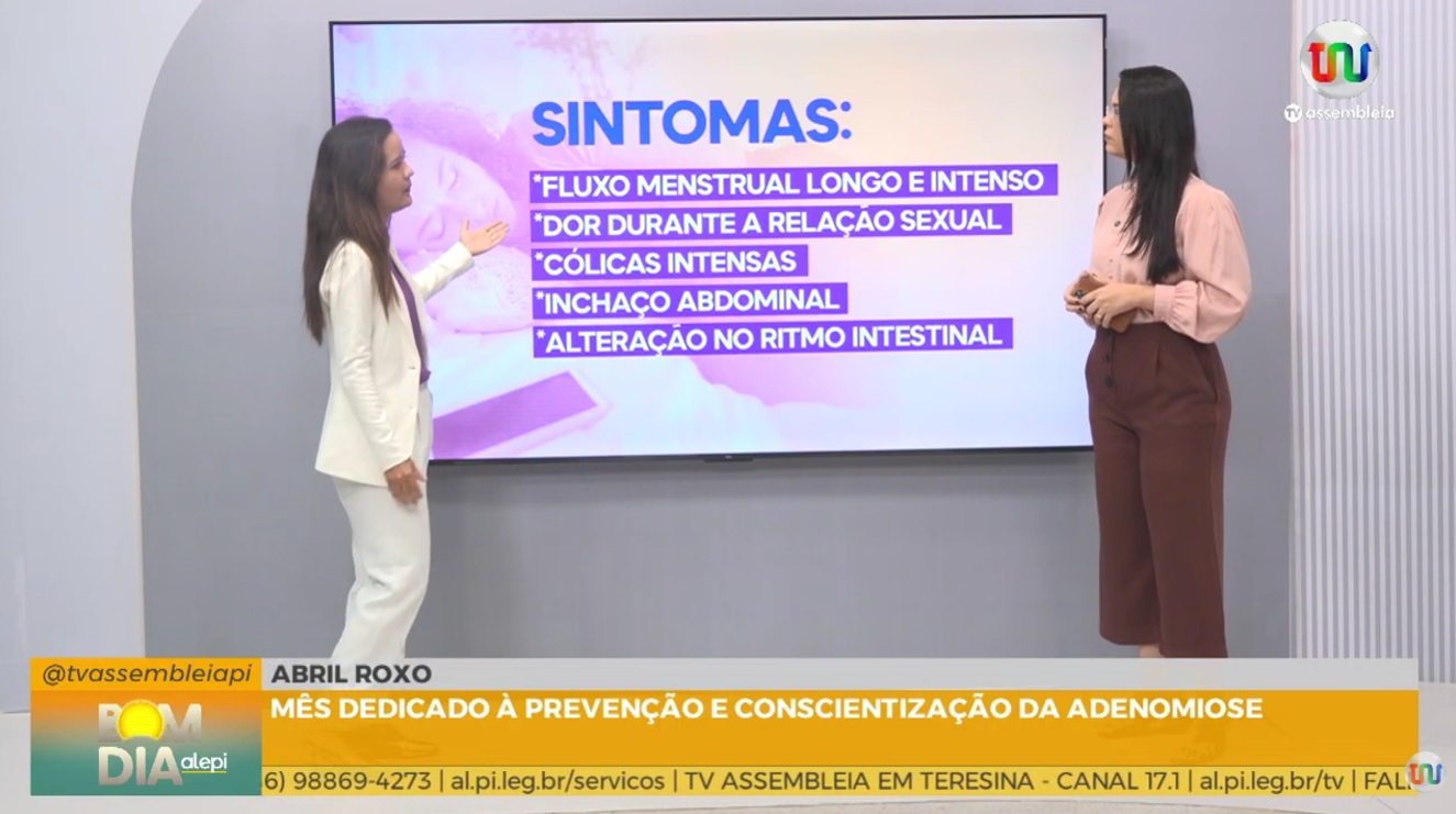 Abril Roxo reforça alerta sobre adenomiose e saúde da mulher no Bom Dia Alepi