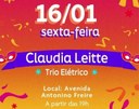 Cláudia Leitte e atrações culturais movimentam o fim de semana em Teresina