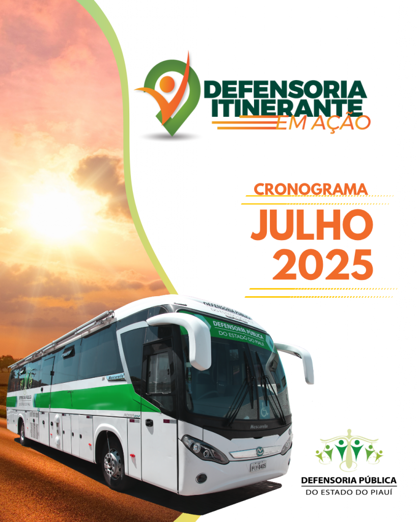 Defensoria Itinerante divulga cronograma de atendimentos para o mês de julho