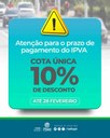 Desconto de 10% do IPVA vai até 28 de fevereiro