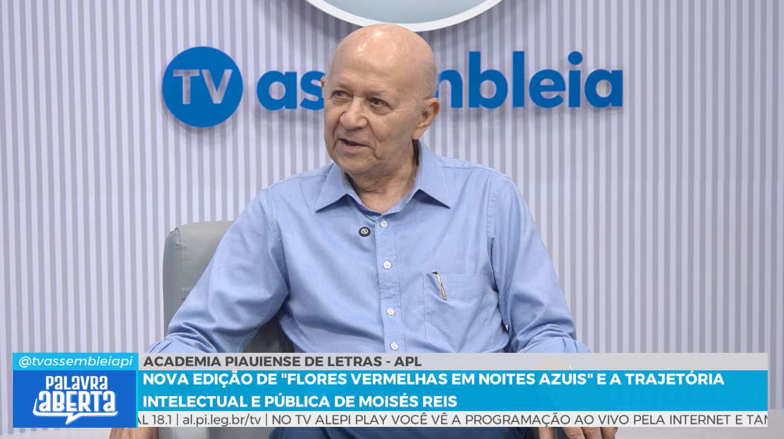 Moisés Reis relembra início na escrita em entrevista ao programa Palavra Aberta