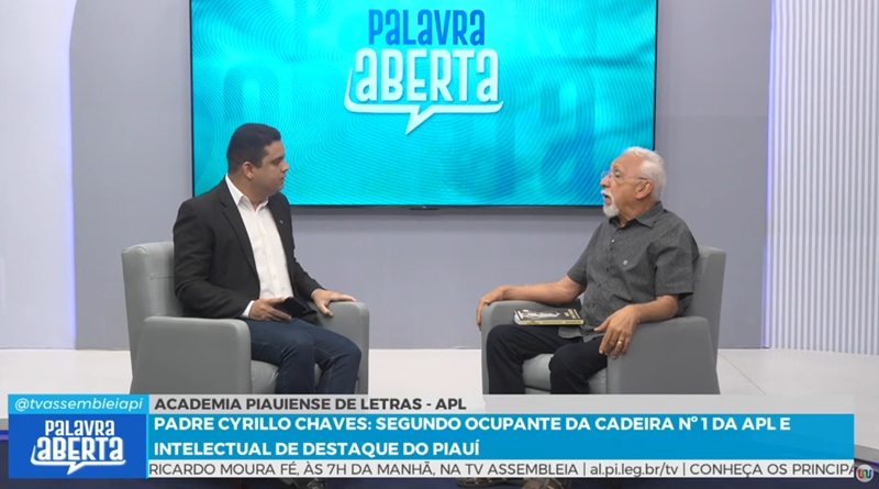 Palavra Aberta destaca legado intelectual do padre Cyrillo Chaves na história cultural do Piauí