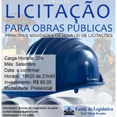 Lançado curso de licitação para obras públicas