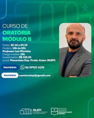Escola do Legislativo abre inscrições para o Curso de Oratória II
