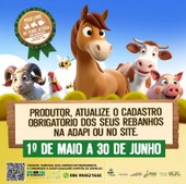 Campanha de atualização cadastral de rebanhos segue até 30 de junho no Piauí